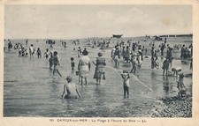 Carte postale ancienne CAYEUX-SUR-MER 191 LL plage l'heure du bain timbrée