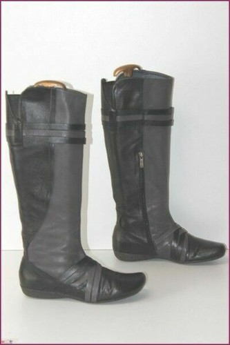 Bocage bottes cuir - cuir, noir