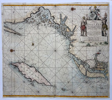 BALTIC SEA SWEDEN c. 1700 JOHANN VAN KEULEN LARGE ANTIQUE SEA CHART 18TH CENTURY