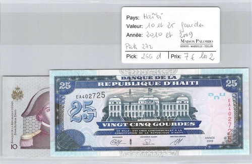 Billets haiti 10 - 10, 25