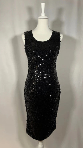 Robe noire sequins dolce - robe,