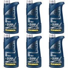 6X1 Litres Original MANNOL Huile De Compresseur ISO 100