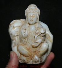 4 "statue de Guanyin de jade