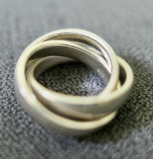 Bague alliance 3 Anneaux Argent Massif 925/1000 Bijoux Taille 53