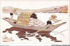 AVFP13-0786-ILLUSTRATEUR - Riz d'indo-chine - Sampan chargé de riz
