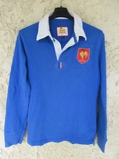 Maillot rugby QUINZE de FRANCE VINTAGE coton shirt ancien rétro XS