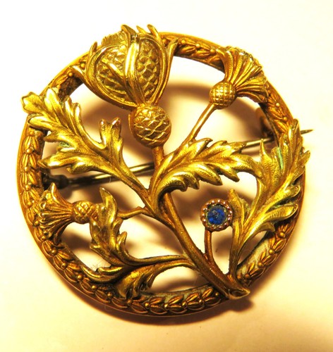 Broche plaqué fix ancienne - or,