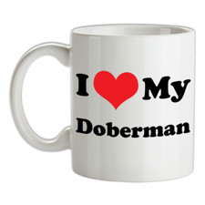 I Love Mon Doberman Tasse -