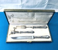 VICTOR BOIVIN couvert de service à découper en argent MINERVE manche à gigot