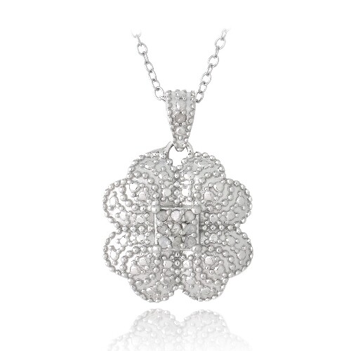 925 argent 10ct diamant - argent, 1/10ct