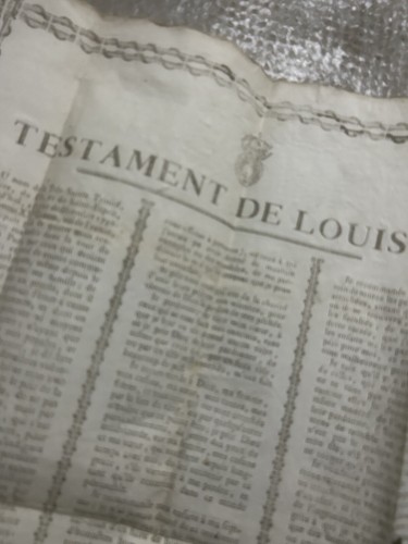 Testament louis xvi époque - testament,