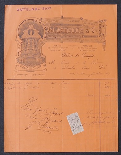 Facture paris 1905 - paris,