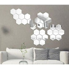 Miroir hexagonal bricolage art