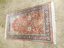Tapis Isfāhān Persian Rug Soie Silk Pile 152 x 92 cm