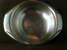2 PLATS de SERVICE Creux Rond métal inox Stainless Steel Dish AMC CLASSIC 10/18