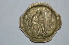 CENDRIER DANS LA TRANCHEE "POILU LETTRE A LA MARRAINE"-GRANDE GUERRE 1914/1918