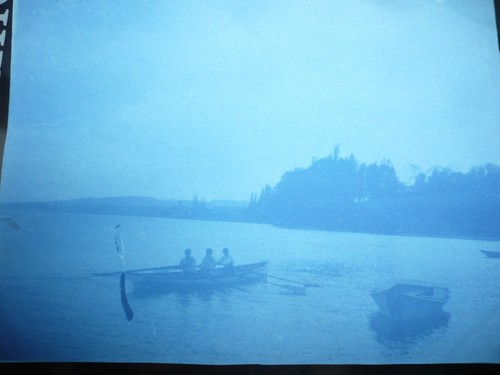 Cyanotype 1900 savoie lac - 1900, du