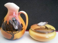 LOT CERAMIQUE  PROVENCE SICARD CARAFE COFFRET BONBONNIERE CIGALE PICHET