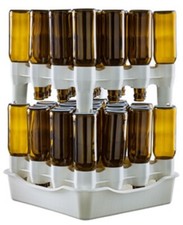 Egouttoir à bouteilles 2 modules abs avec bac égouttoir à bouteilles 32/50 - Sal