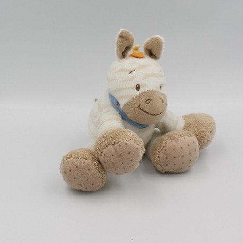 Doudou zébre blanc - , bleu