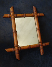 ancien miroir design bois