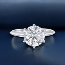 Bague de fiançailles diamant 2 carats IGI Lab grown taille ronde 950 platine