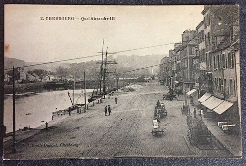 Cpa cherbourg quai - cpa,