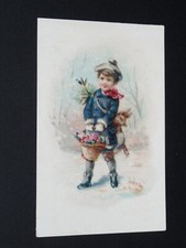 CHROMO 1895-1914 SANS MARQUE ENFANT NEIGE NOËL
