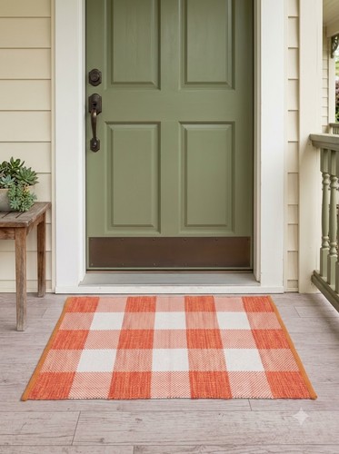 Tapis rectangulaire plaid - tapis,