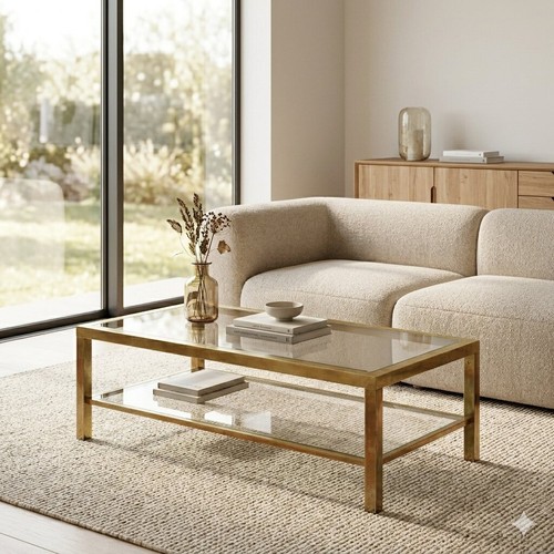 Table basse vintage métal - basse,