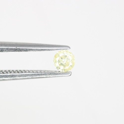 Diamant jaune clair - , rond