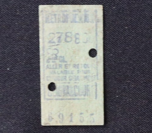 Ancien ticket paris métro - paris,