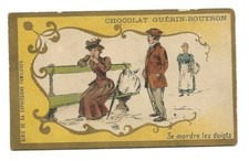 Se mordre les doigts - - Chromo Chocolat Guérin Boutron - Trade card