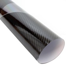Film vinyle carbone 5D noir adhésif thermoformable 100 x 100 cm + Raclette 3M