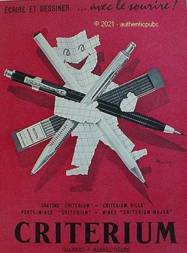 Publicite criterium crayon - publicite,