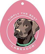 Autocollant Labrador Chocolat