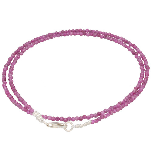 Collier rubis mm facetté - collier,