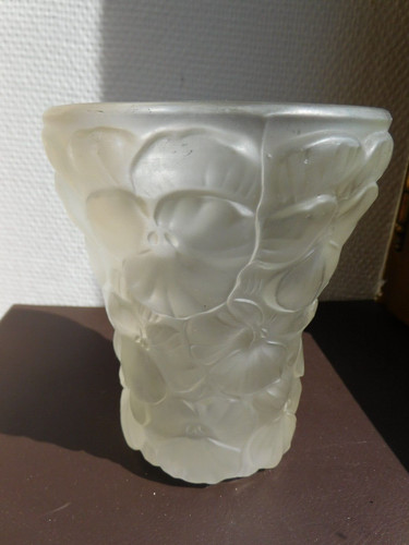Vase ancien verre pressé - ancien,