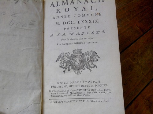 Livre ancien almanach royal - livre,