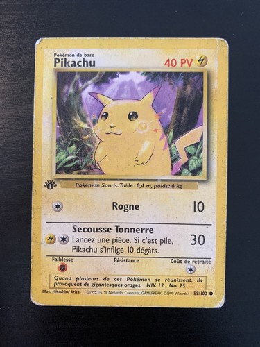 Carte pokémon pikachu - carte,