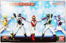 Lot 5 figurines Bandai SHODO SUPER Electronic Bioman 3 LIVEMAN set figure