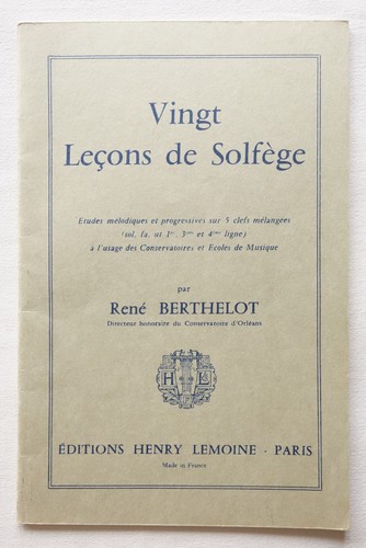Vingt leçons solfège - de,