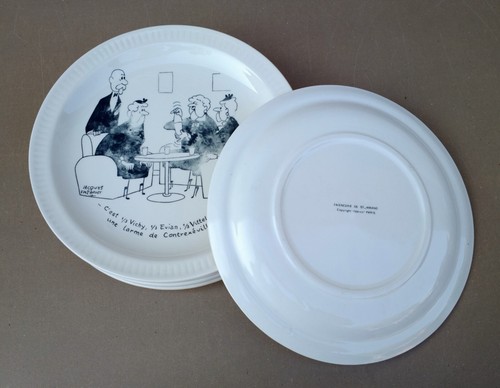 Assiettes parlantes ancienne - assiettes,