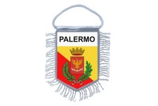 fanion mini drapeau pays voiture souvenir blason palerme palermo italie