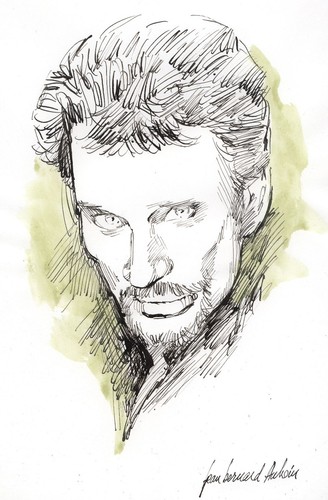 Carte postale johnny - johnny, hallyday