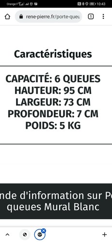 Support queue billard blanc - de,