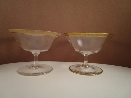 Vintage clear glass gold - vintage,