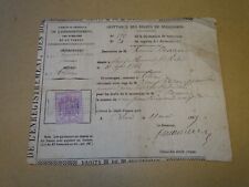 *** Quittance Droits de Succession daté 1869 avec Timbre Impérial Dimension 20c