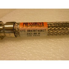 SET of 2   CRYO LINE PRESSURIZED Stainless Steel Braid Hose 2FT
