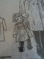 T5 PATRON POUPEE M ET TRAVAUX" MANTEAU REDINGOTE  OCTOBRE 2009 